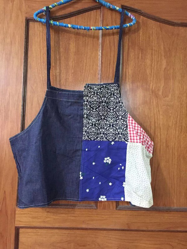 Taste Space New Denim Cotton Patchwork Irregular Vintage Artistic Vest for Women