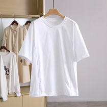 Welfare price 19 99 Wo series solid color casual all-match short-sleeved T-shirt top brand discount mens clothing 21 spring and summer