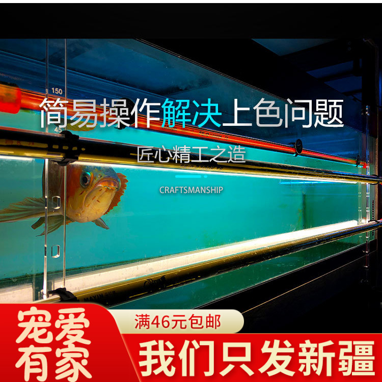 Maprint Fish Tank Universal Side Lamp LED Lighting Tube External Baking Color Light Rack Acrylic Bracket Universal Lamp Frame Red Dragon