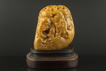 Tianhuang Stone Arhat Washing the Elephant in northern Laos antique jade carving collection investment handicraft gift