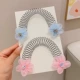Розовые цветы+синие цветы