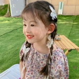 Детский летний аксессуар для волос с бантиком, повязка на голову