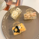 Мультяшная детская заколка-крабик, хвостик, заколка для волос, аксессуар для волос, с медвежатами, популярно в интернете