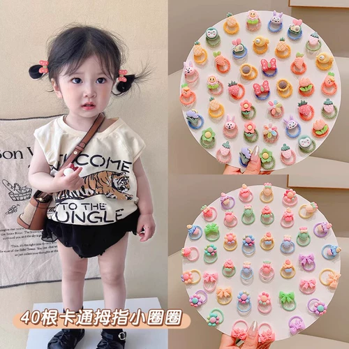 Детская маленькая безвредная резинка для волос, детский аксессуар для волос, не повреждает волосы