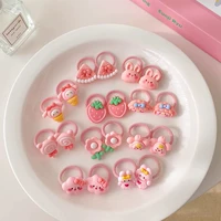 Розовая клубника в форме цветка, 20 шт