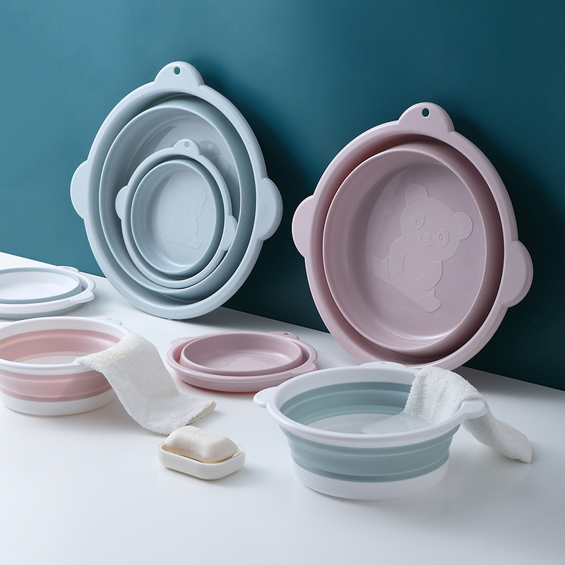 Folding basin Home plastic dormitory students with small travel can portable small basin wash private area wash basin