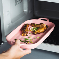 Miao Xun cheese baked rice baking tray household ceramic binaural baking bowl microwave oven Nordic Western food plate creative plate