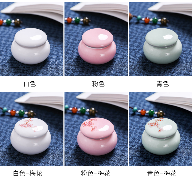 The New small porcelain ceramic pot can rotate with silica gel cream cream packing pot sweet cartridges rouge lipstick as cans