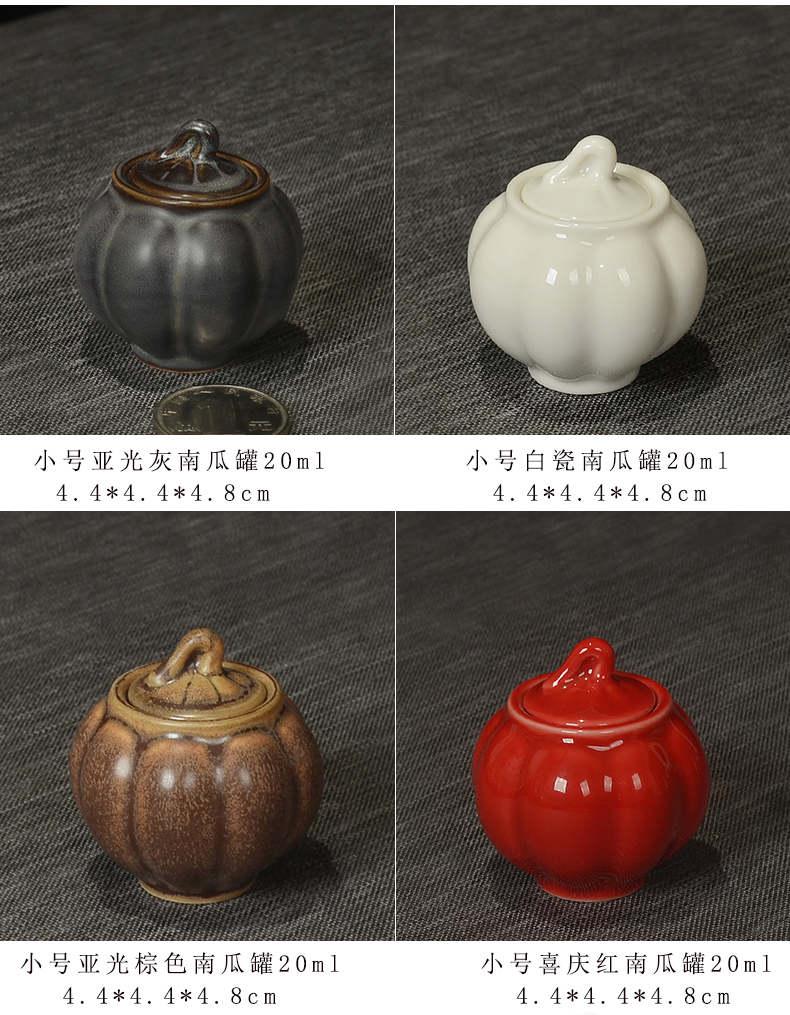 Small caddy fixings ceramic powder pot mini travel store ceramic bottle packing seal pot Small jar jar