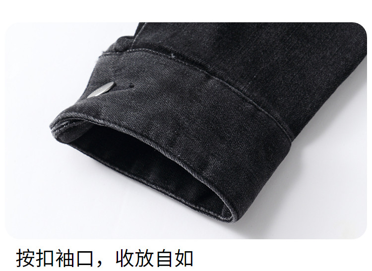 Детская куртка Жан 安奈儿童装男童女童牛仔外套2025秋高弹莱卡牛仔挺阔按扣设计廓形 Annil