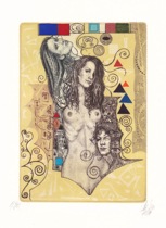 Czech-Gunter HUJBER (Gunter HUJBER) copperprint collection ticket Salute to Klimt