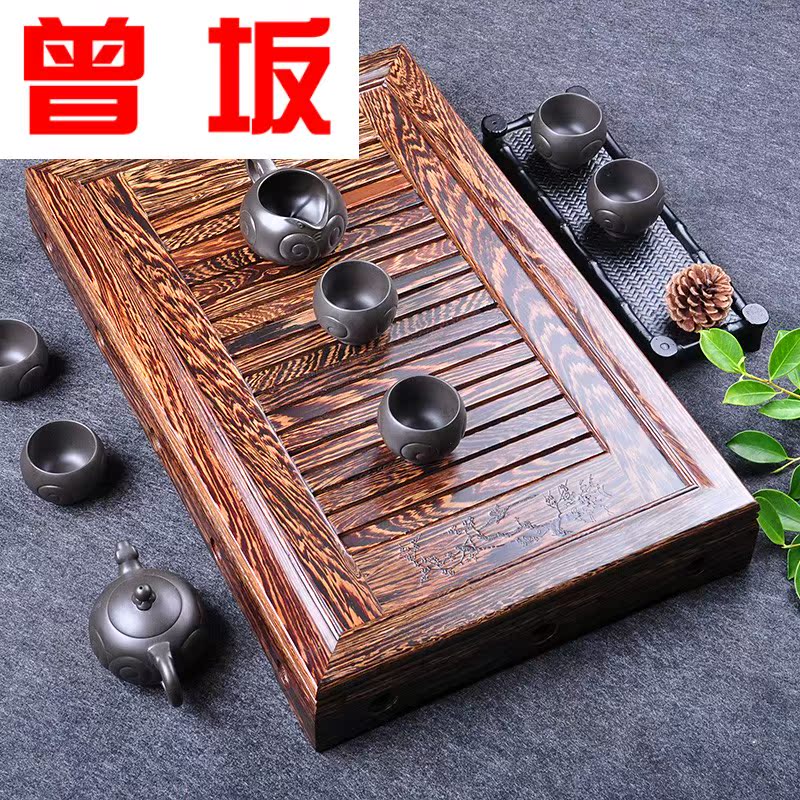 The Who -- chicken wings wood tea tray, small solid wood tea tray annatto tea sea drainage type tea table of a complete set of kung fu tea set sandalwood