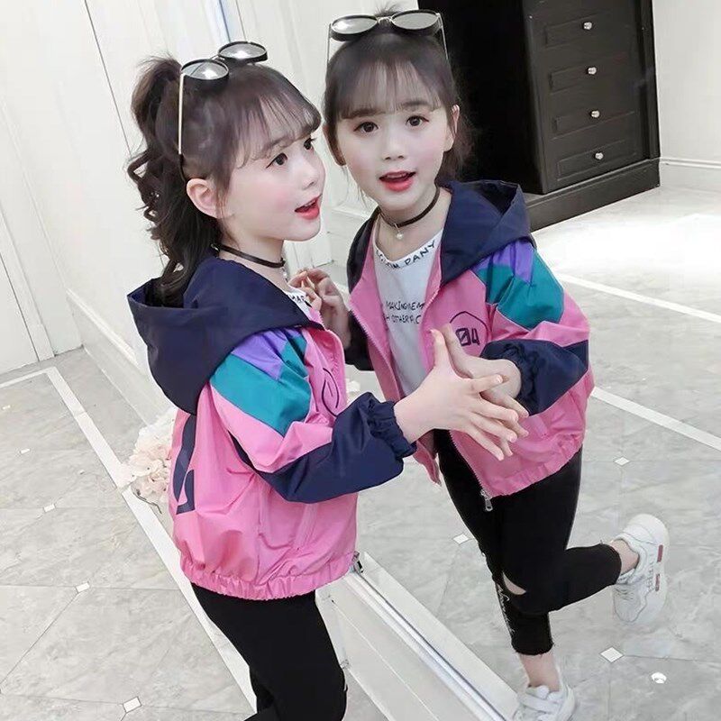 Girls ' coat 2020 new Korean version of the tide children's clothing children's foreign air net red top girls fashion fashionable spring dress