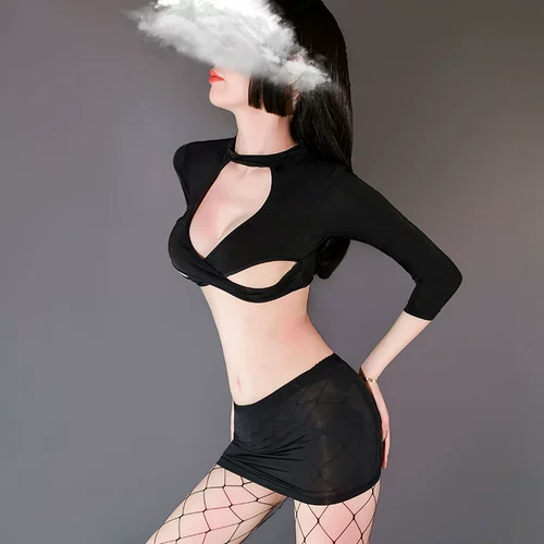Сексуальное нижнее белье, мини-юбка, комплект, униформа, с акцентом на бедрах