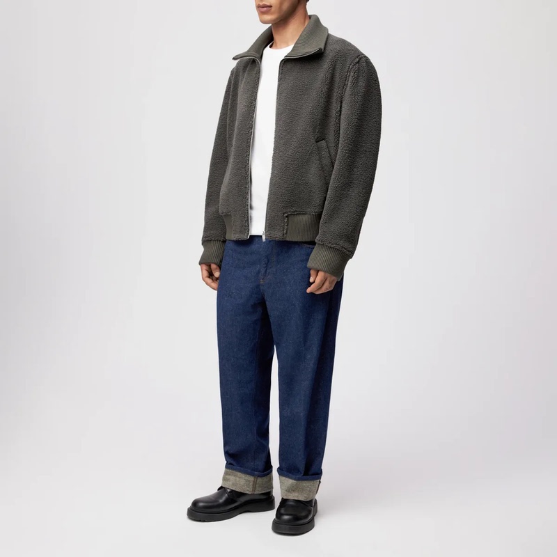 European and American Light Luxury Fashion Simple Warm Teddy Shearling Integrated Thick Men's Coat Jacket