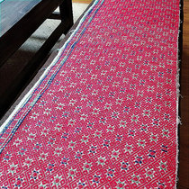 Handmade old embroidery Miao embroidery handmade brocade weaving geometric pattern old quilt face table flag DIY fabric sofa towel