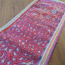 Hand embroidered Miao embroidered old embroidered old embroidered pieces old embroidered strips Qixi embroidered sheet