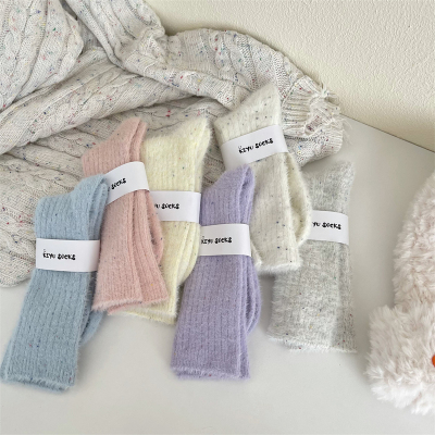 taobao agent Tide, velvet cotton demi-season fleece keep warm woolen socks, increased thickness