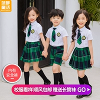 Quần áo mẫu giáo hè ngắn tay đồng phục học sinh mới đặt quần áo tiểu học lớp quần áo tốt nghiệp phong cách Anh - Đồng phục trường học / tùy chỉnh thực hiện quần đồng phục học sinh