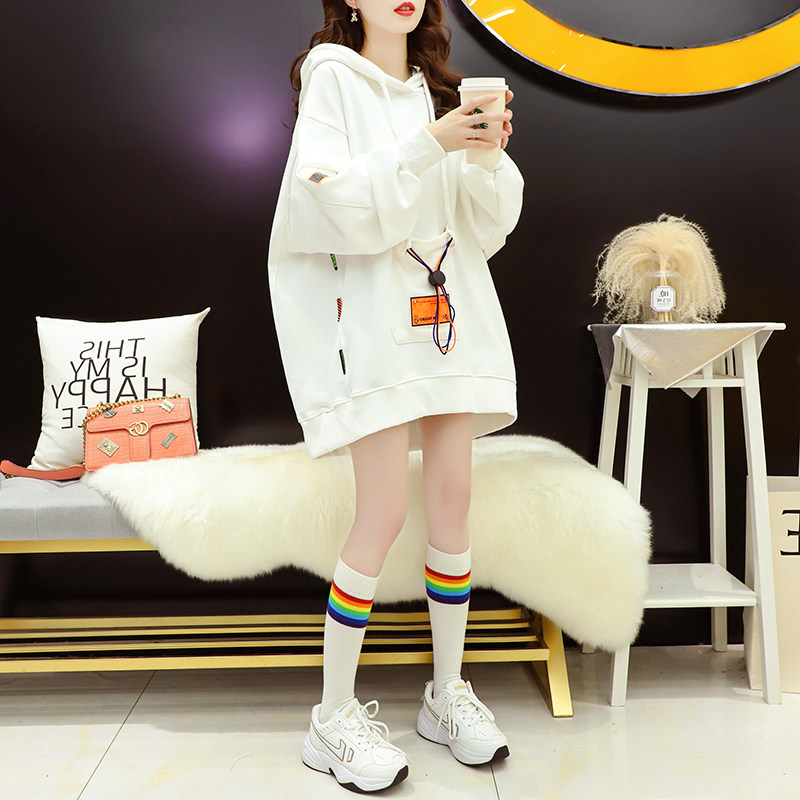 Maternity sweater spring and autumn 2022 new suit long-sleeved mid-length loose large size breastfeeding top breastfeeding clothing