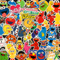 50 Sesame Street Elmo suitcase stickers Tide brand computer waterproof cup stickers Childrens cartoon wall decoration