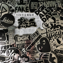 55 European and American fashion brand stickers Luggage suitcase stickers personalized motorcycle helmet computer wall stickers decorative waterproof
