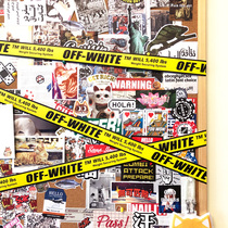 5 meters long off white joint tide brand sticker tape Suitcase suitcase decorative wall door glass sticker art