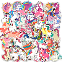 50 unicorn stickers Cartoon suitcase suitcase trolley case stickers Computer notebook stickers Wall stickers Waterproof