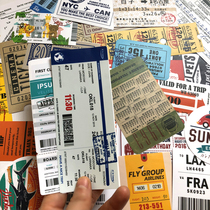 Aircraft boarding pass luggage sticker Air ticket suitcase sticker Check-in bar code trolley box sticker Waterproof