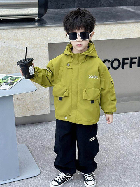French Boys' Jackets Spring 2026 New Children's Windbreaker Clothing Boys' Spring Jackets Stylish Tops