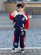 French Clothing Boys' Spring and Autumn Suit 2025 New Stylish Children's Boys' Fashionable Baseball Uniform Two-Piece Set