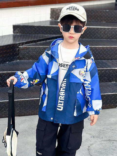 French Ultraman Boys' Jacket Spring 2026 New Model Baby Spring Outfit Children's Windbreaker Boys' Clothing