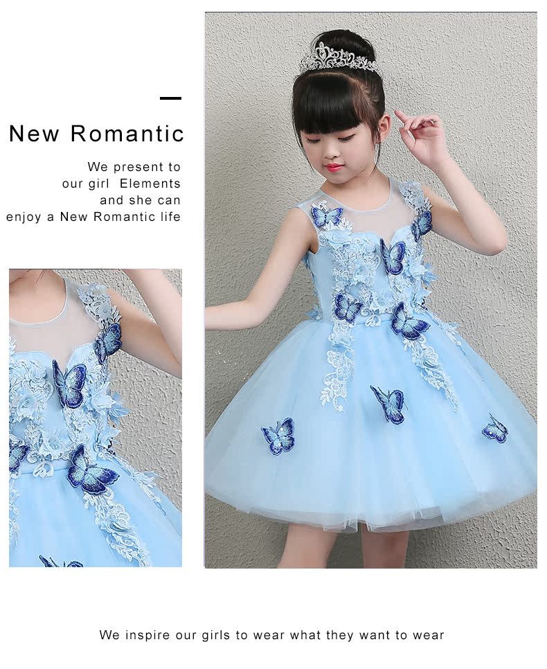 Trẻ em ăn mặc 2018 mới công chúa váy cô gái hoa cô gái tổ chức sinh nhật fluffy đàn piano trang phục mùa hè quần áo phù rể cho bé trai
