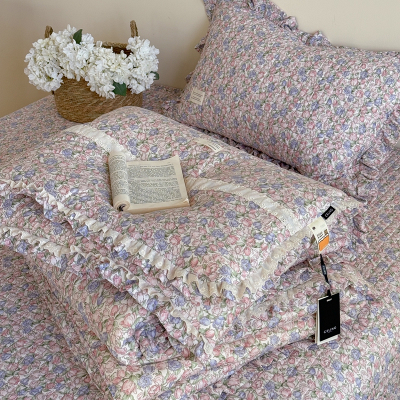 French-Style Knitted Cotton Ruffled Large-Size Bed Cover Three-Piece Set, Same Style for Double Beds, Spring and Summer Quilt, Machine Washable, Suitable for All Seasons French-Style Knitted Cotton Ruffled Large-Size Bed Cover Three-Piece Set, Same Style for Double Beds, Spring and Summer Quilt, Machine Washable, Suitable for All Seasons