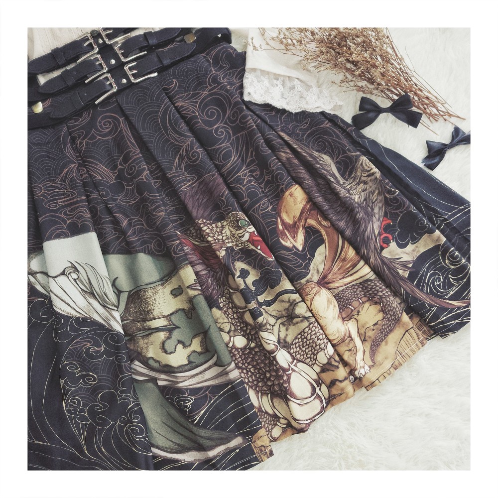 Spot (heart pawn shop)Original design Lolita Shanhai smell sk dead tie skirt two pieces