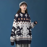 Красный брендовый дизайнерский свитер, ретро трикотажная куртка для влюбленных, 2021 года, с медвежатами, тренд сезона