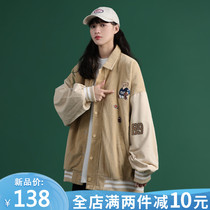 Autumn corduroy baseball suit female ins tide 2021 new spring and autumn Japanese thin section vintage jacket jacket