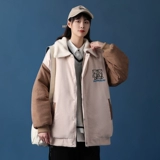 Вельветовый пуховик, японская ретро куртка для отдыха, комплект, бейсбольная зимняя форма, оверсайз, увеличенная толщина