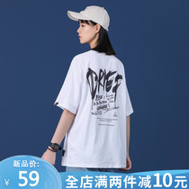 2021 short-sleeved t-shirt women loose cotton National tide ins tide brand large size fat mm womens summer hip-hop half-sleeve top