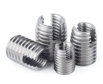 302 type stainless steel imported self-tapping screw sleeve slotted 304 white steel self-locking steel wire thread protective sleeve