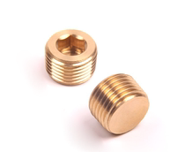H65 brass DIN906 hexagon socket Plug N brand PT stop headless hexagon socket socket fixed screw oil plug pure copper