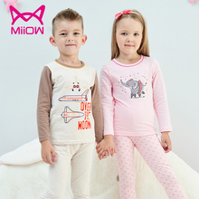 猫人儿童内衣套装长袖秋衣秋裤