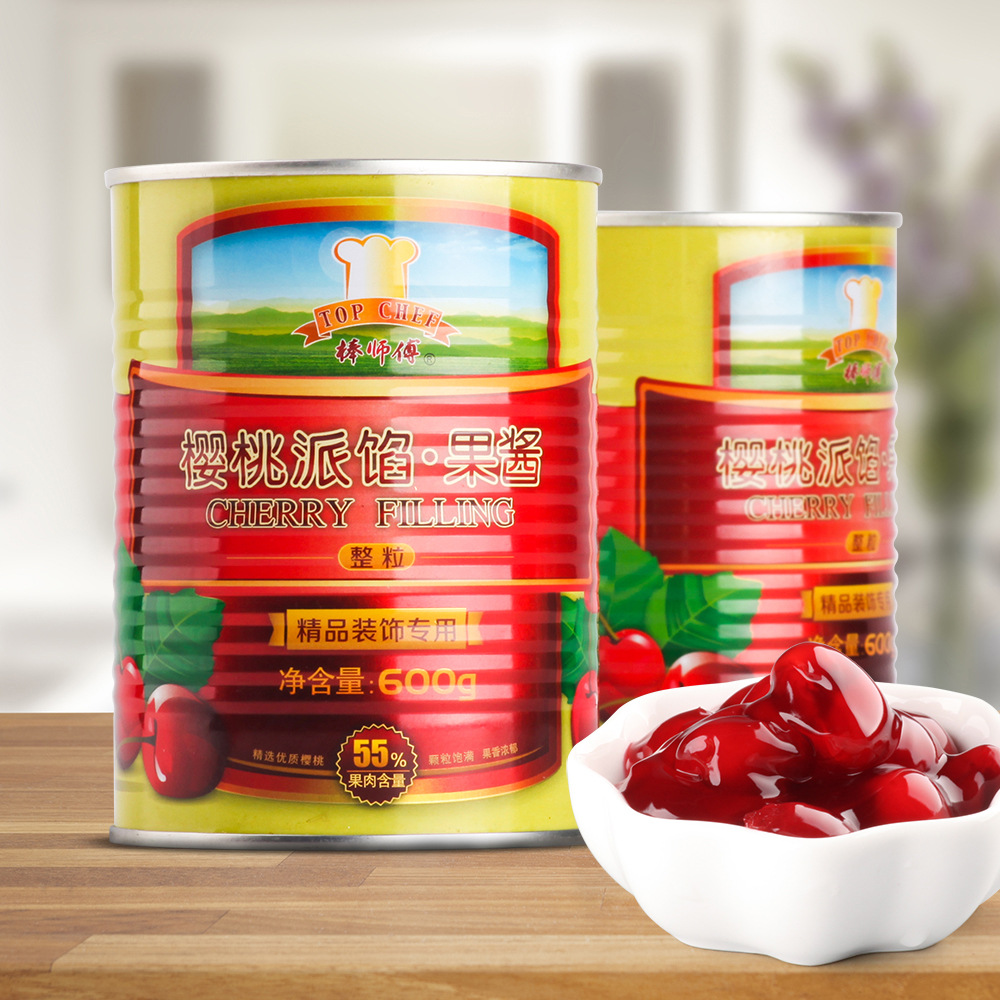 Stick master factory direct sales cherry pie stuffing jam baking West Point cake big cherry canned fruit fruit stuffing