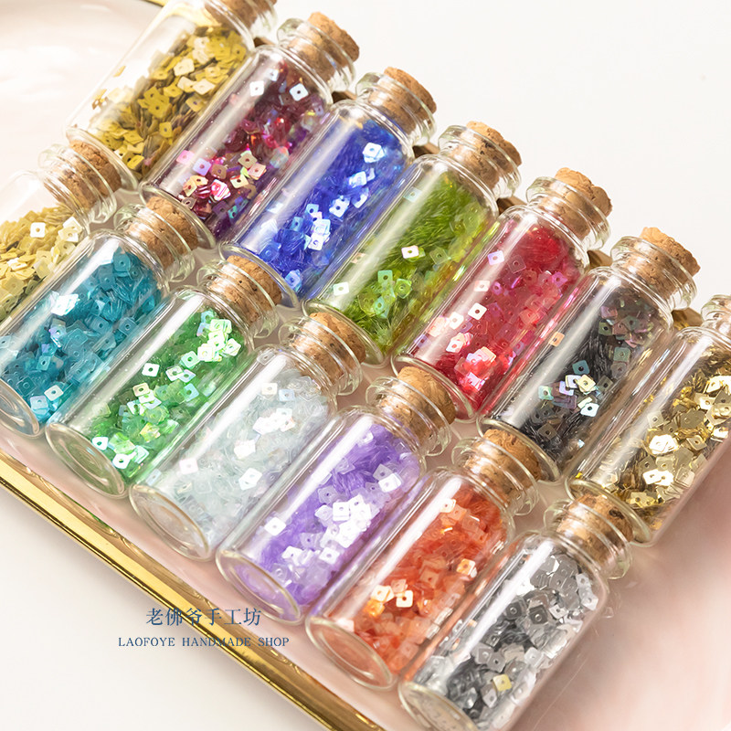 (3mm square dazzling) Buddha's first tweet featured Alien-style embroidered sequin imported PET high temperature resistant sheet