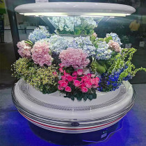Round air-cooled flower cabinet flower art refrigerator bouquet fresh cabinet flower shop shopping center custom comprehensive display cabinet