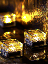 Solar Ground Lamp Outdoor Waterproof Patio Garden with balcony decoration Buried Lamp Sky Black automatic bright floor tiles