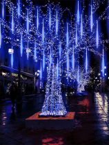 Meteor sleet light flashing lights flashing lights Full Star Outdoor waterproof brightening patio decorated with tree light hanging lamp