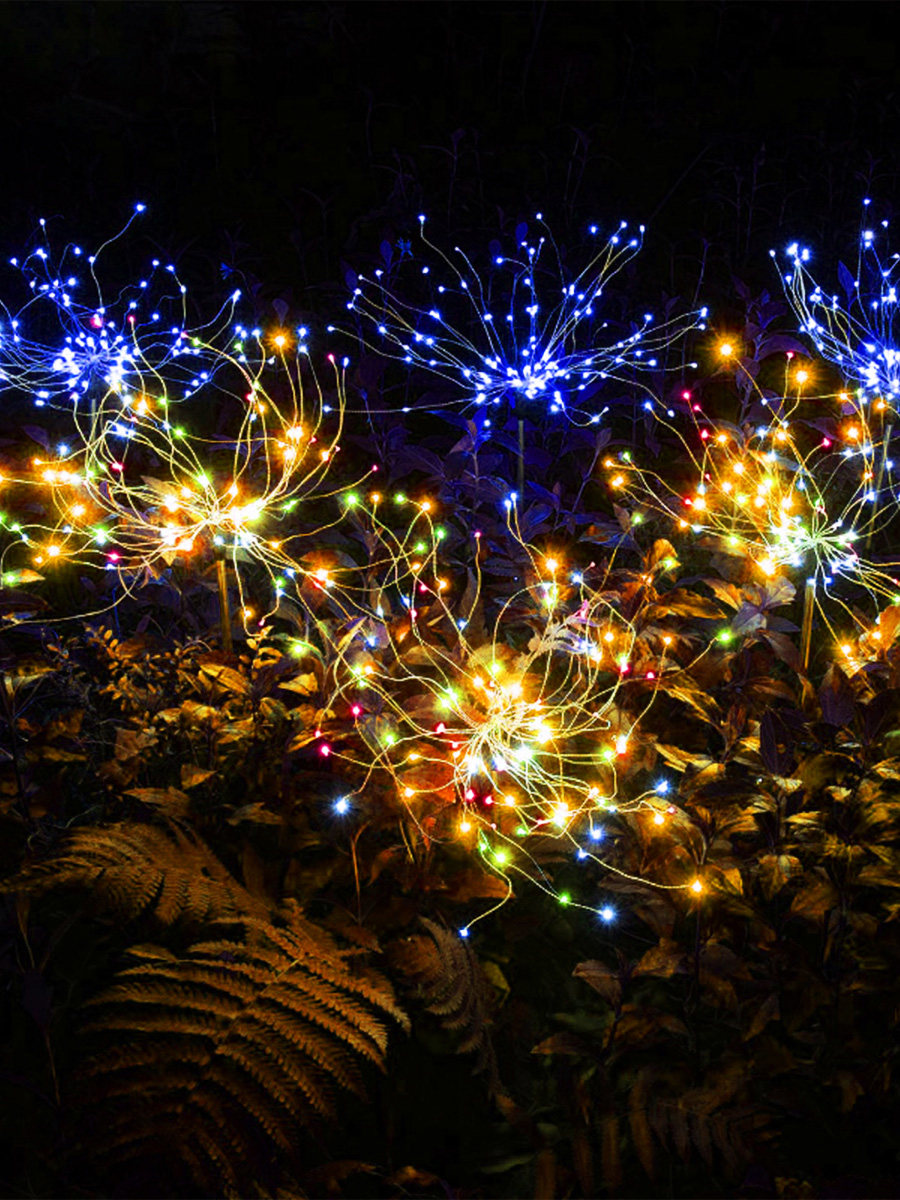 Dandelion Fireworks Light Villa Courtyard Outdoor Garden Decoration Balcony Waterproof Solar Ground Plug Smart Lawn Light