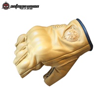 Ant-man wear-resistant motorcycle riding half-finger vintage gloves fall-proof leather motorcycle racing knight equipment for men in summer