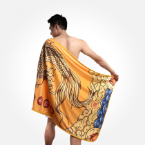 Smart life museum national tide Chinese style koi swimming bath towel absorbent quick-drying non-hair loss travel beach towel cultural and creative